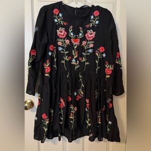 Zara Women’s Embroidery Flower dress
